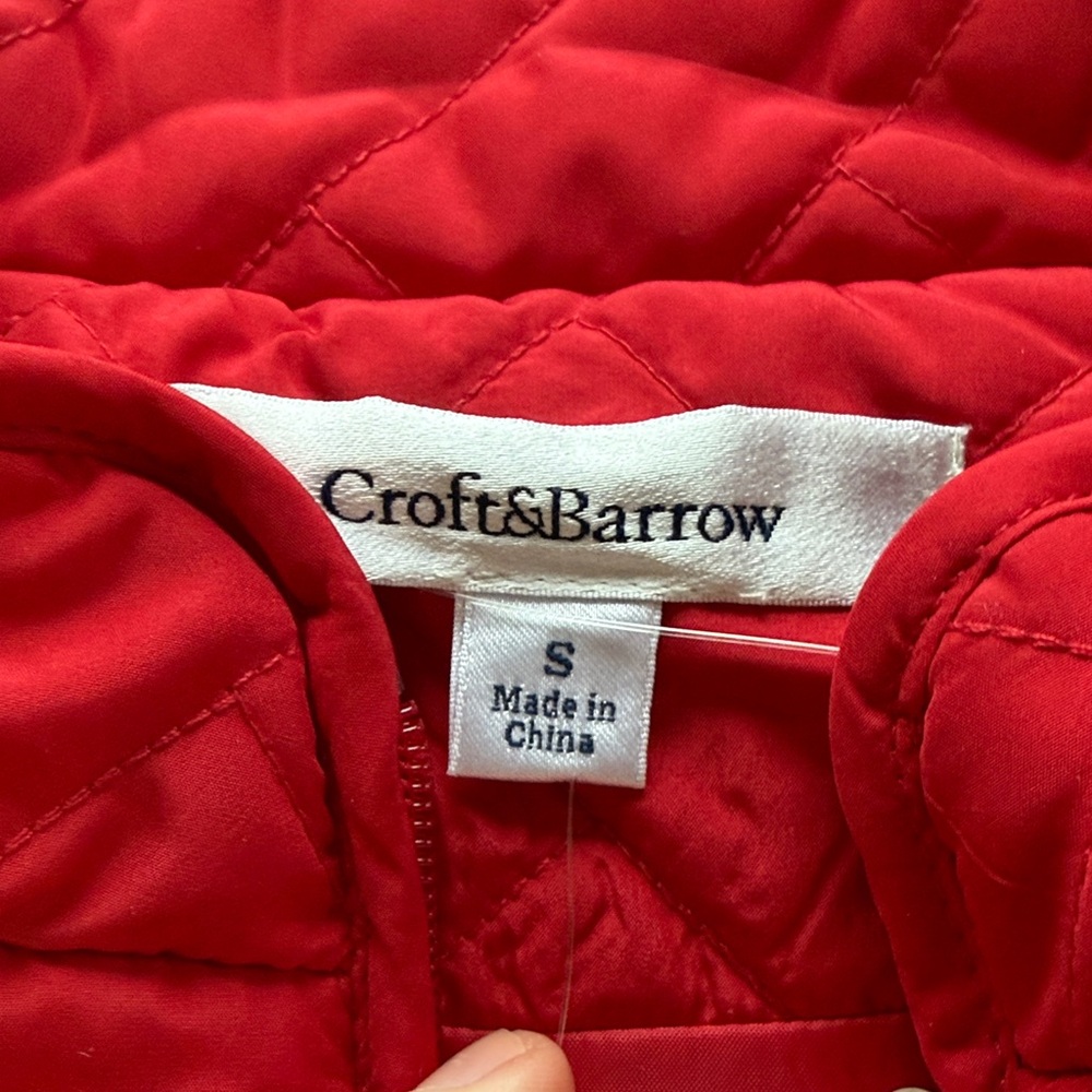 Croft&barrow Quilted Raspberry Red Vest - Picture 2 of 7